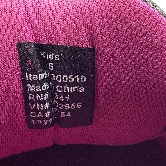 L.L. Bean Girl Trail Shoes Size 5 Gray Pink Hiking Sneakers Suede - Picture 7 of 7